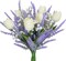 Artificial Flowers 9PCS Purple Lavender Tulip Bouquet Faux Silk Baby’s Breath Floral Arrangement Summer Wedding Home Table Centerpiece Decor